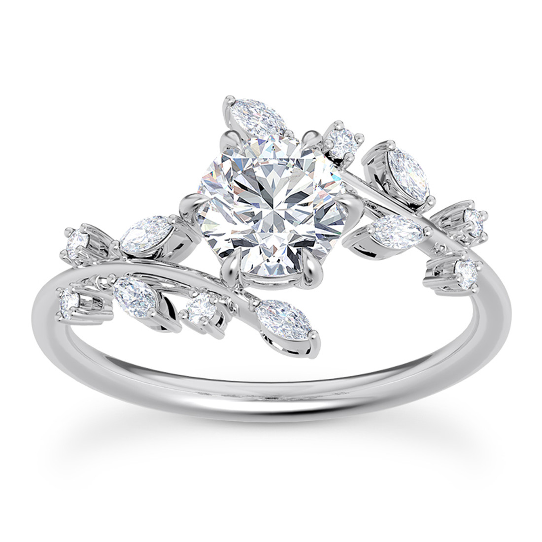 Buy Classic Floral Diamond Ring Online | ORRA